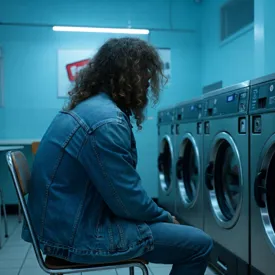 Person Waiting On Laundry